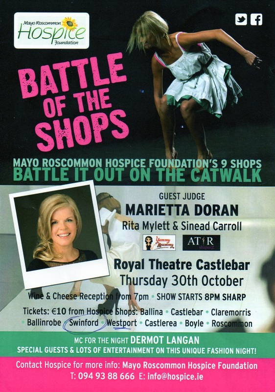 Mayo/Roscommon Hospice fashion show poster 2014